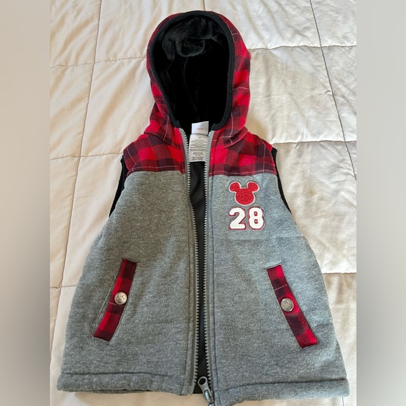 Disney Mickey Mouse varsity vest and sweat pants set EUC Size 2T - Picture 5 of 11